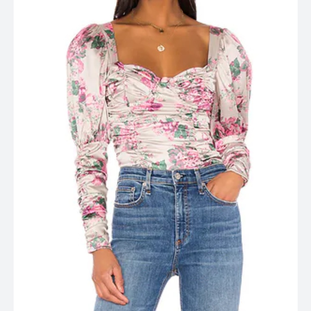 For love & lemons Palais Floral Crop Top